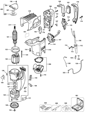 Page B Diagram and Parts List for D25600K 3 DeWALT Hammer
