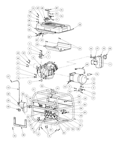 Fig-0 Diagram and Parts List for DXGN6000 PD532MHI004 DeWALT Generator