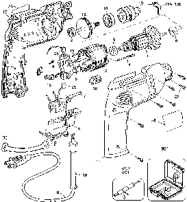 Exploded Diagram A Diagram and Parts List for D100-04 Type 1 DeWALT Drill