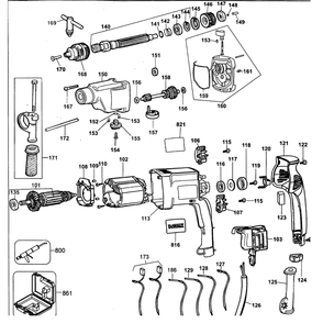 Part Location Diagram of 329604-01 DeWALT Brush kit