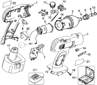 Page A Diagram and Parts List for DW977K 2 DeWALT Impact Driver