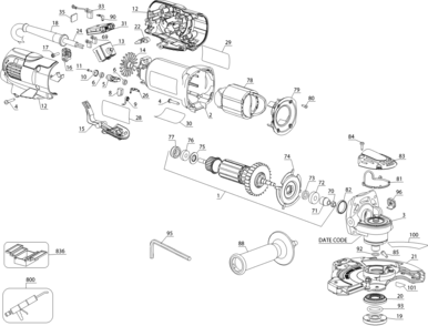 Part Location Diagram of N432611 DeWALT WARNING LABEL
