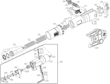 Default 2 Diagram and Parts List for DCE200M2 Type 1 DeWALT Miscellaneous