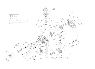 Transmission Assembly (Lh) Diagram and Parts List for DXGHW48P (55RI6HN6038)(2021) DeWALT Lawn Mower