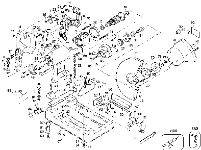 Exploded Diagram A Diagram and Parts List for D870-04 Type 2 DeWALT Chop Saw
