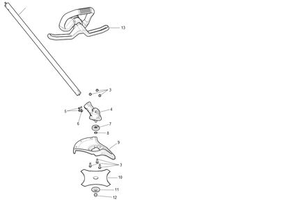 Exploded Diagram A Diagram and Parts List for DWOAS5BC Type 1 DeWALT Brush Cutter
