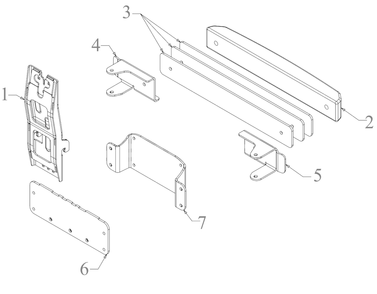 Platform Diagram and Parts List for DXGXA70004 (49A70003038)(2021) DeWALT Lawn Tractor Accessories