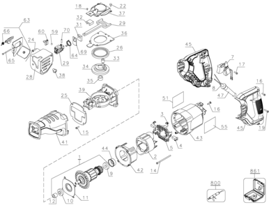 Part Location Diagram of N053143 DeWALT CORD & PLUG