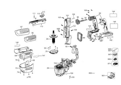 Part Location Diagram of N810029 DeWALT Felt