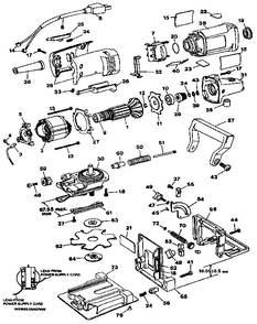Unit Parts Diagram and Parts List for D682-04  DeWALT Planer Jointer