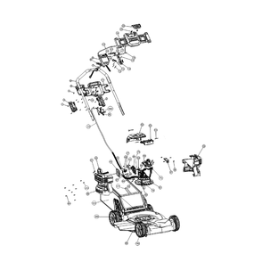 Exploded Diagram B Diagram and Parts List for DCMWSP255Y2 Type 0 DeWALT Lawn Mower