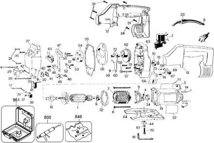 Page A Diagram and Parts List for DW318K 2 DeWALT Jig Saw