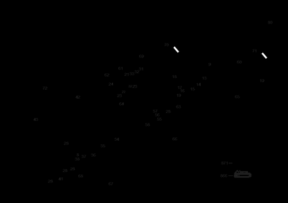 Part Location Diagram of DCB206 DeWALT Battery Pack