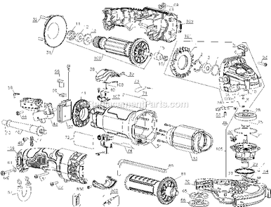 Page A Diagram and Parts List for DWE46166N Type 2 DeWALT Miscellaneous