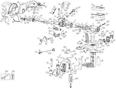 Part Location Diagram of N595864 DeWALT Brush Box