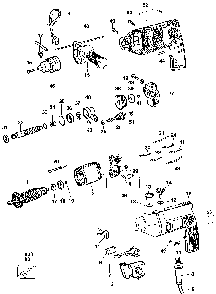 Exploded Diagram A Diagram and Parts List for D512-04 Type 100 DeWALT Hammer Drill