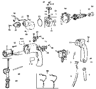 Part Location Diagram of 584536-00 DeWALT SELECTOR,HAMMER