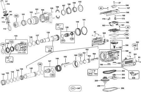Part Location Diagram of 1007871-00 DeWALT WIRE HARNESS