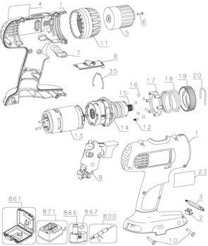 Page A Diagram and Parts List for DW959K-2 2 DeWALT Boring Machine