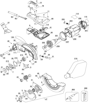 Part Location Diagram of N169598 DeWALT SWITCH
