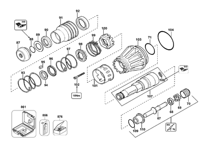 Fig-2 Diagram and Parts List for D25901 Type-2 DeWALT Drill