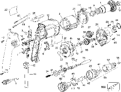 Part Location Diagram of N740053 DeWALT Housing,clutch