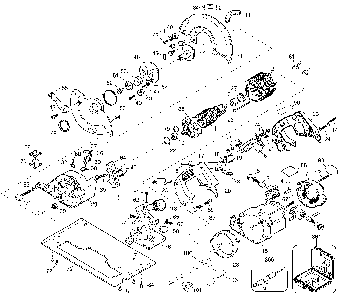 Exploded Diagram A Diagram and Parts List for D364-04 Type 1 DeWALT Circular Saw