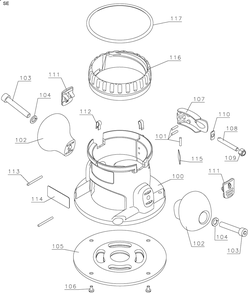 Section 1 Diagram and Parts List for DW618R Type 2 DeWALT Router
