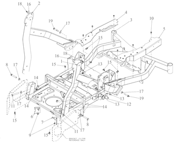 Frame Diagram and Parts List for DXGZ148P (47AHBCA6038)(2022) DeWALT Lawn Tractor
