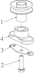 Blade Adapter Diagram and Parts List for DCMWSP255U2 (18AEZ3C2739)(2023) DeWALT Lawn Mower