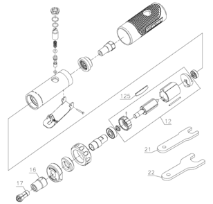 Default Diagram and Parts List for DWMT70783 Type 0 DeWALT Grinder