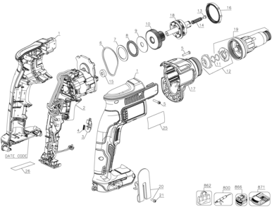 Part Location Diagram of N454925 DeWALT SPRING