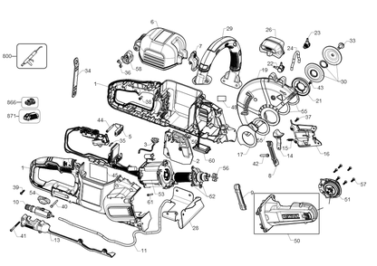 Part Location Diagram of N516892 DeWALT Spring