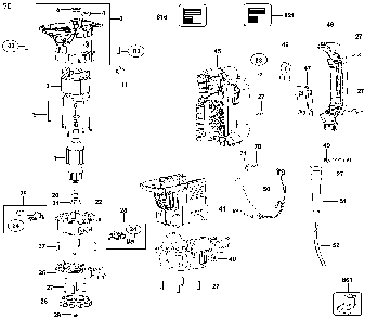Exploded Diagram A Diagram and Parts List for D25553K Type 2 DeWALT Hammer Drill