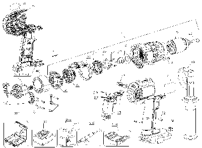 Page A Diagram and Parts List for DCD950VX Type 3 DeWALT Hammer Drill