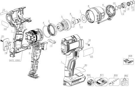 Part Location Diagram of N424032 DeWALT Hog Ring