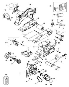 Fig-0 Diagram and Parts List for DS321-B3 Type-1 DeWALT Sander Polisher
