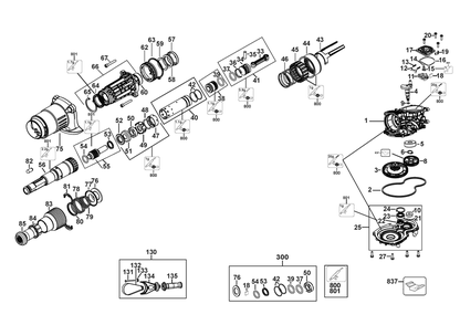 Exploded Diagram A Diagram and Parts List for DCH614B Type 2 DeWALT Hammer Drill