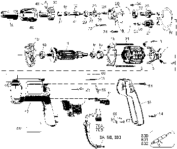 Part Location Diagram of 382836-00 DeWALT Capacitor