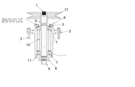Spindle Diagram and Parts List for DXGZ254P (47AKBCA7038)(2022) DeWALT Lawn Tractor