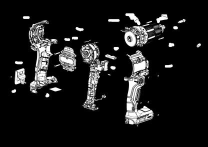 Diagram Diagram and Parts List for DCD799B Type 1 DeWALT Hammer Drill