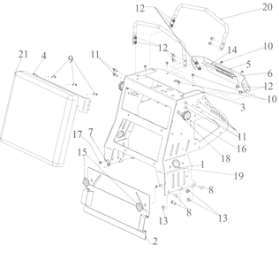 Tower Diagram and Parts List for DXGX554P (53AL8CS7038)(2022) DeWALT Lawn Tractor