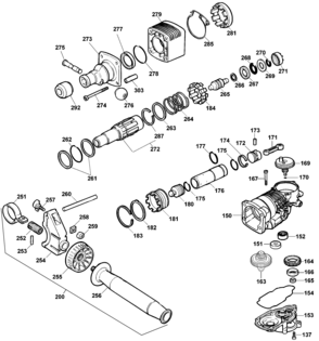 Page B Diagram and Parts List for D25550K 1 DeWALT Hammer