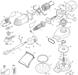 Part Location Diagram of N247800 DeWALT CONTROL MODULE