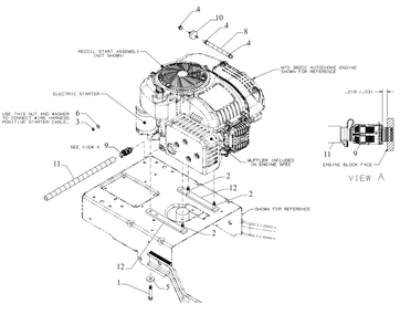 Engine Accessories Diagram and Parts List for DW33 (DXGMW33382R)(2021) DeWALT Lawn Mower