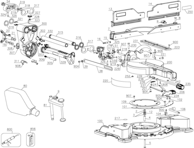 Part Location Diagram of N366384 DeWALT BUSHING