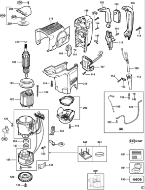 Page A Diagram and Parts List for D25500KAR 3 DeWALT Hammer