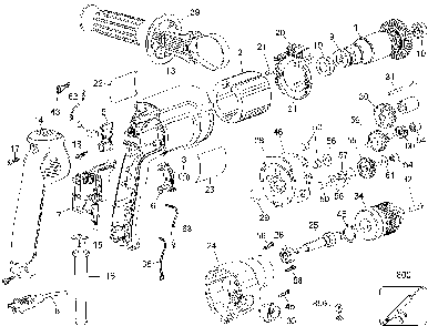 Page A Diagram and Parts List for DW246 Type 2 DeWALT Electric Drill