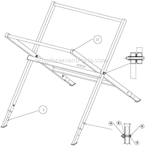 Part Location Diagram of 5140026-29 DeWALT Leg