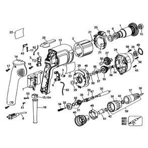 Screwdriver Diagram and Parts List for DW257TY1  DeWALT Screwdriver